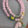 Best-selling natural gold thread jade dragon pattern agate double-loop bracelet, fashionable and individual, exquisite women's bracelet with multiple loops of jade beads Application Scenario